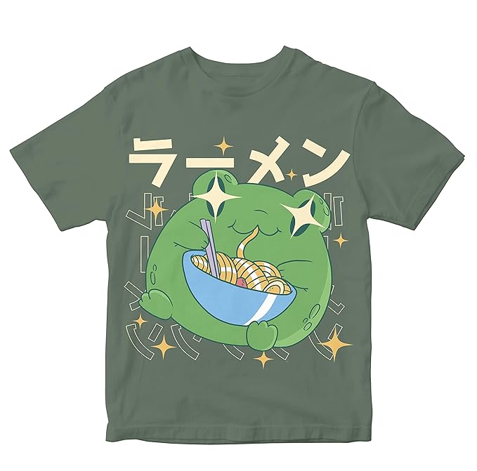 Japanese Kawaii Gifts Frog Ramen Tee