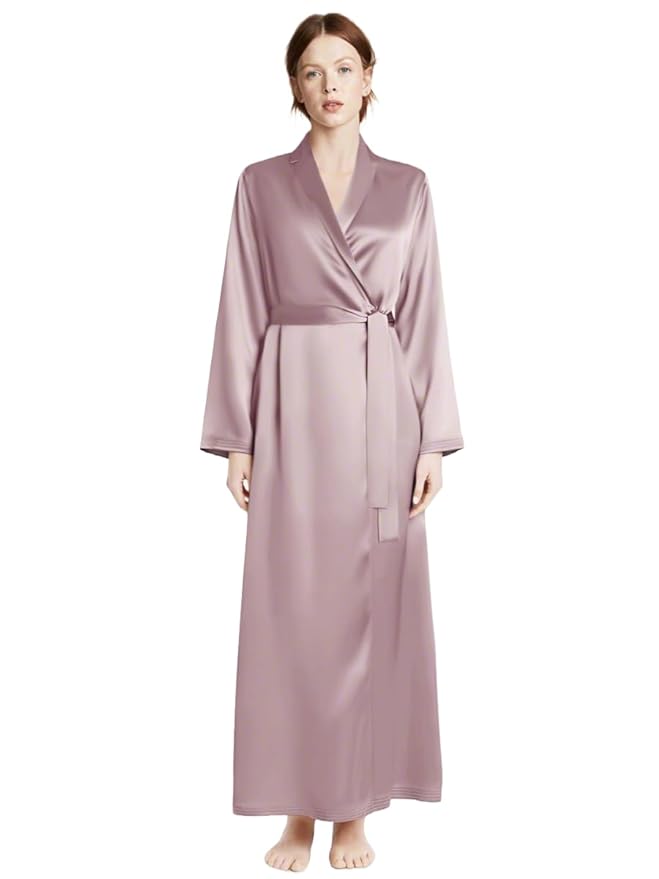 satin pink robe