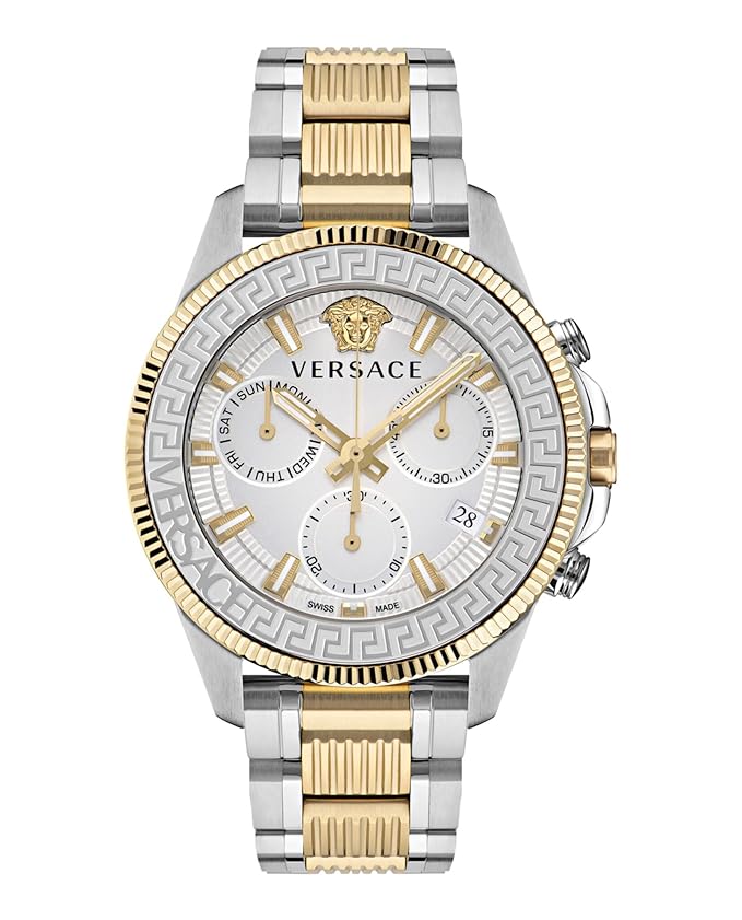 versace gold and silver watch