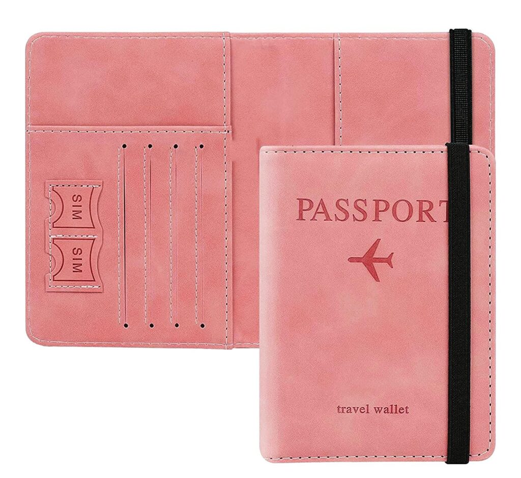 pink passport holder