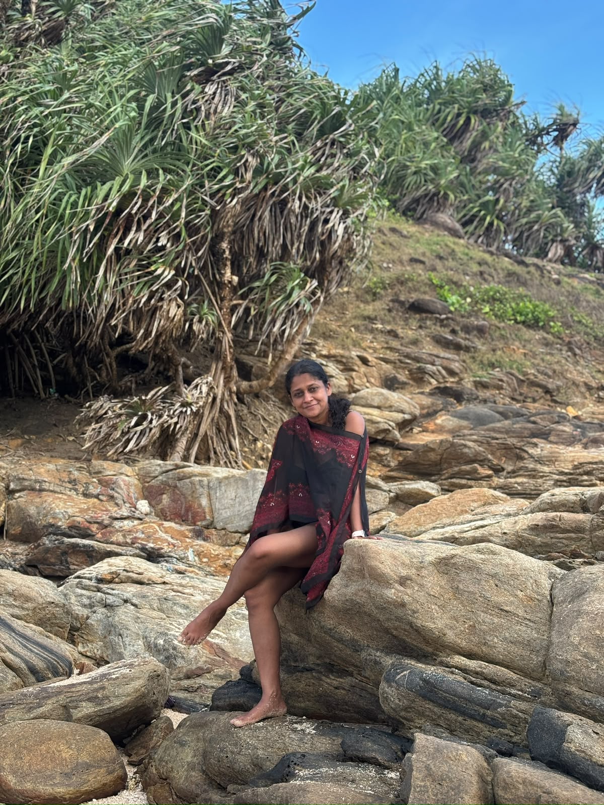 Meetali Kutty at the beach
