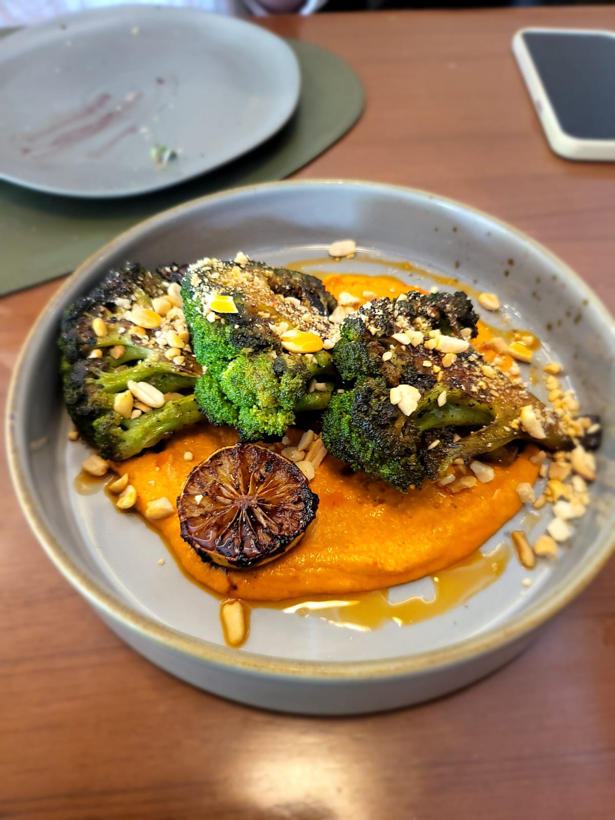 Charred Broccoli with Romesco